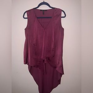 BCBG MAXAZRIA Cyprien Draped Asymmetric High/Low Top